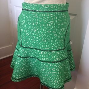 Green Lace Flair Skirt